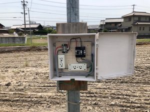 名古屋市港区にて臨時用電源コンセント設置及び臨時電灯申請電気工事