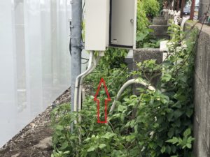 愛知県弥富市の屋外資材置き場にて中電申請及び引込口配線電気工事