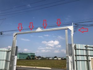 愛知県弥富市の屋外資材置き場にて中電申請及び引込口配線電気工事