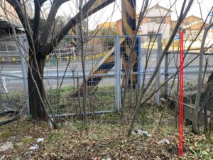 愛知県清須市の仮設現場にて仮設電源（動力・電灯）の引込電気工事（中電申請