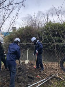 愛知県清須市の仮設現場にて仮設電源（動力・電灯）の引込電気工事（中電申請