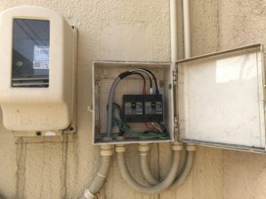 名古屋市名東区の店舗にてアンペア減設にかかる中電申請及び電気工事
