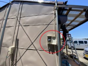 名古屋市港区の建設会社事務所にて動力電源の引込口配線電気工事