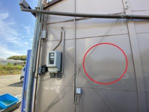 名古屋市港区の建設会社事務所にて動力電源の引込口配線電気工事