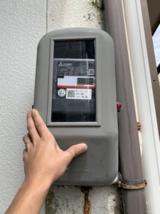 名古屋市南区の戸建住宅にて中電申請によるメーター板の取替電気工事