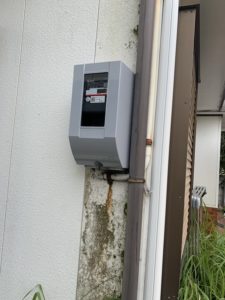 名古屋市南区の戸建住宅にて中電申請によるメーター板の取替電気工事
